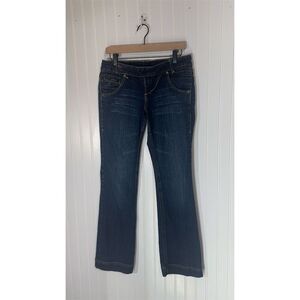 Zana Di Jeans‎ Women’s Size 11 Bootcut Mid Rise Stretch Dark Wash Y2K Stitching